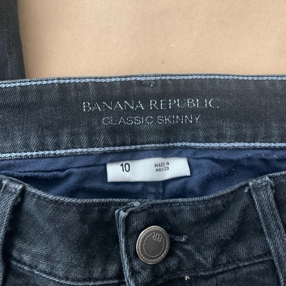 🇺🇸 Banana Republic black classic skinny jeans Size 10 - Picture 2 of 9